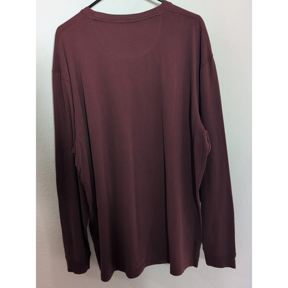 Hathaway Men's Long Sleeve T-Shirt Red XL New With Tags NWT Crew Neck - Picture 2 of 4